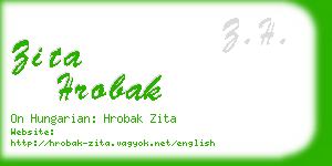 zita hrobak business card